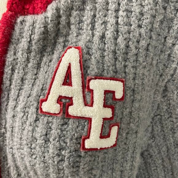 American Eagle Full Zip Sweater Size Medium Preppy Academia Varsity Y2K Retro - Picture 2 of 6